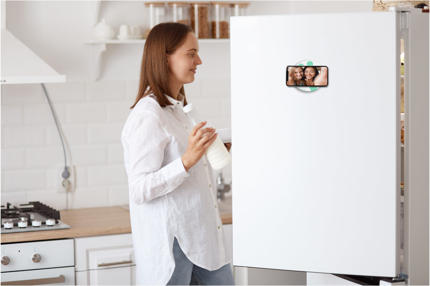 Wandhalterung handy Küche Kühlschrank Popsockets